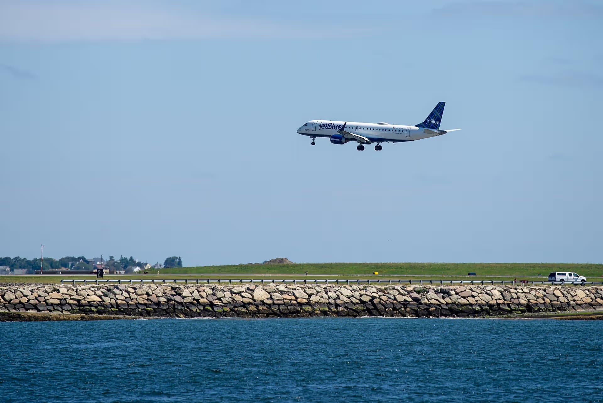 N296JB — Embraer at Boston Logan International Airport