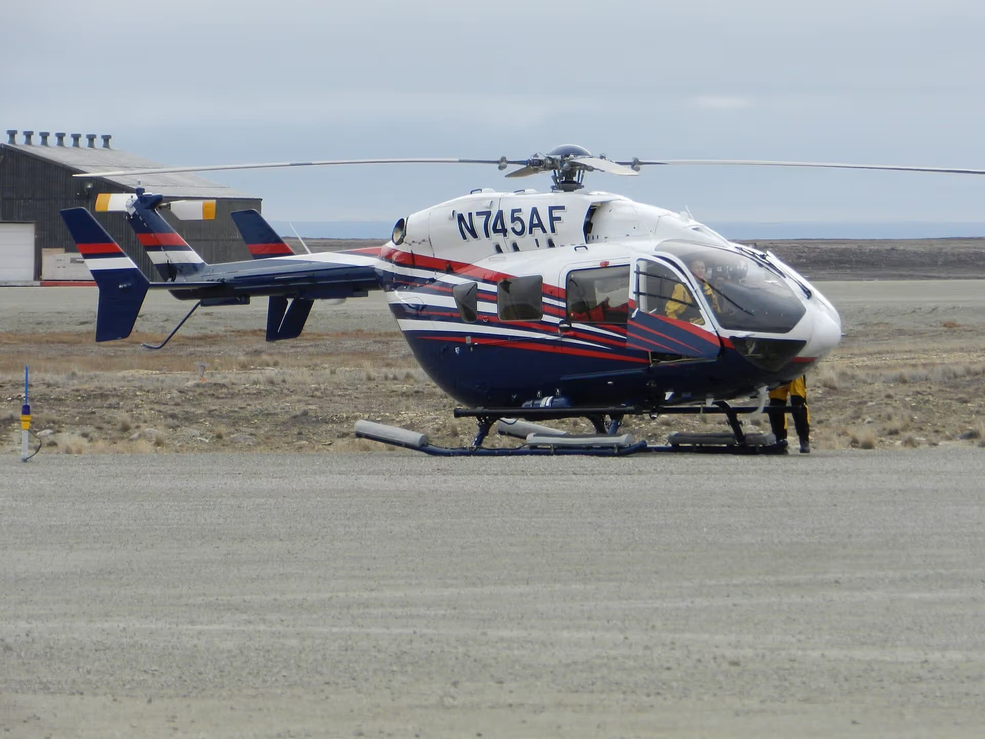 N745AF — Helicopter at Cambridge Bay Airport